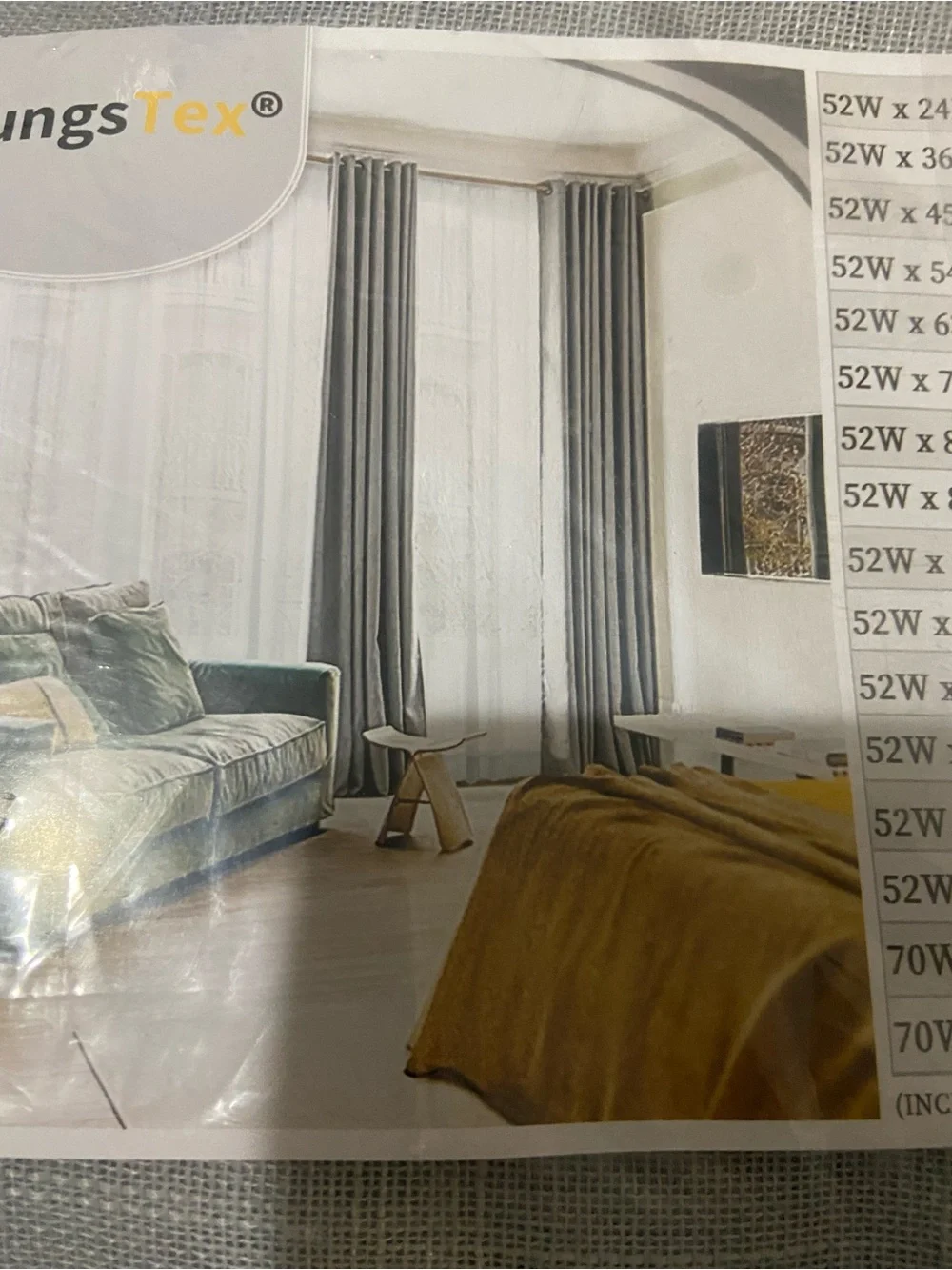 Youngstex Linen Curtains 2 Panels 52 W X 84 L Gray